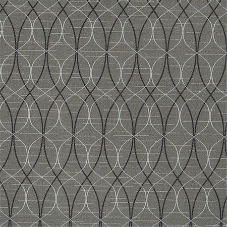 Designer Fabrics Designer Fabrics A030 54 in. Wide Grey; Black And Silver Contemporary Overlapping Ovals Upholstery Fabric A030